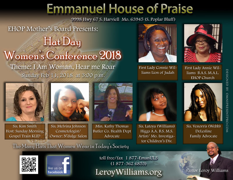 Emmanuel House of Praise Hat Day 2018, Pastor Leroy Williams